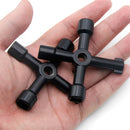 4 Way Service Utility Key For Gas Electric Meter Cabinets Bleed Radiato IXU