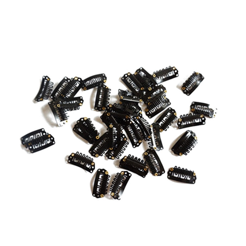 Stainless-Steel Wig Clips 6 Teeth Snap Comb Hair Extension Clips 28mm Hot 20 Pcs