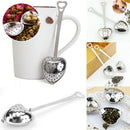 Mini Cute Heart-Stainless Steel Tea Infuser Spoon Strainer Steeper Handle Hot