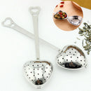 Mini Cute Heart-Stainless Steel Tea Infuser Spoon Strainer Steeper Handle Hot