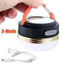 USB Rechargeable LED Outdoor Camping Hiking Lantern Emergency Light Tent Lamp 1X