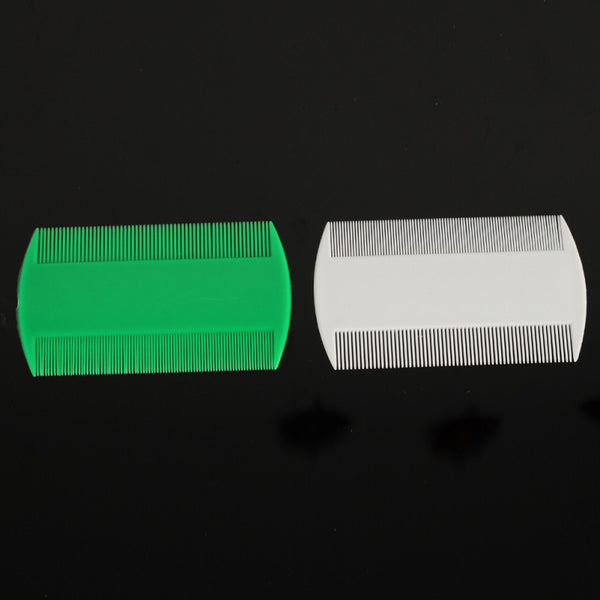 Plastic Double Sided Nit Comb Fine Tooth Head Lice Hair Combs for Pets Flea x2