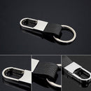 Black Leather Strap Keyring Keychain New Fashion Key Chain Ring Key