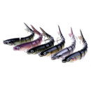 8 Segment Fishing Lures Baits Multi Jointed Minnow CrankBait Swimbait Bass Hooks
