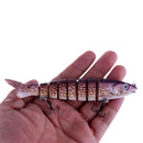 8 Segment Fishing Lures Bait Multi Jointed Minnow CrankBait Swimbait Bass Tackle