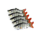 6Segment Fishing Lure Swimbait Crank Baits Hard Bait Slow Fishing Hooks Tackle 1