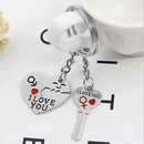 Hot Couple Gift Heart Key Keychain Keyring Set Valentine's Day Love Gift 1Pair