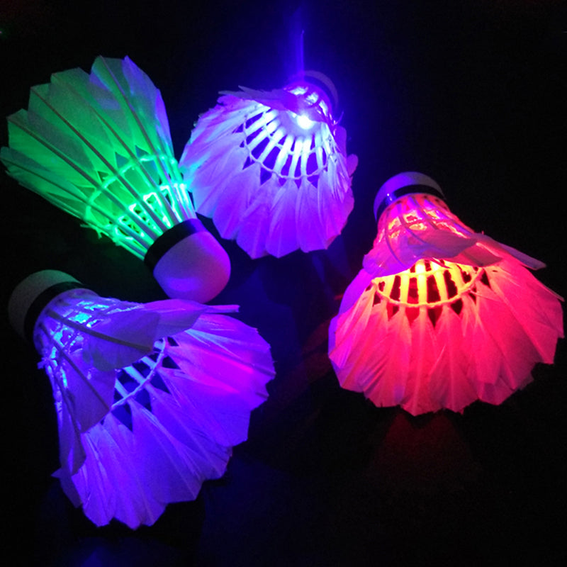 1 random color LED night luminous badminton Night Lighting Feather Shuttlecock
