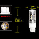1x 6000K White 7443 High Power 80W Tail Brake Standby Reverse LED Light Hot DRW