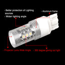 1x 6000K White 7443 High Power 80W Tail Brake Standby Reverse LED Light Hot DRW