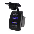New Motorcycle Rocker Switch Style Dual USB Charger with LED Light