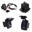 New Motorcycle Rocker Switch Style Dual USB Charger with LED Light