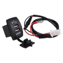 New Motorcycle Rocker Switch Style Dual USB Charger with LED Light