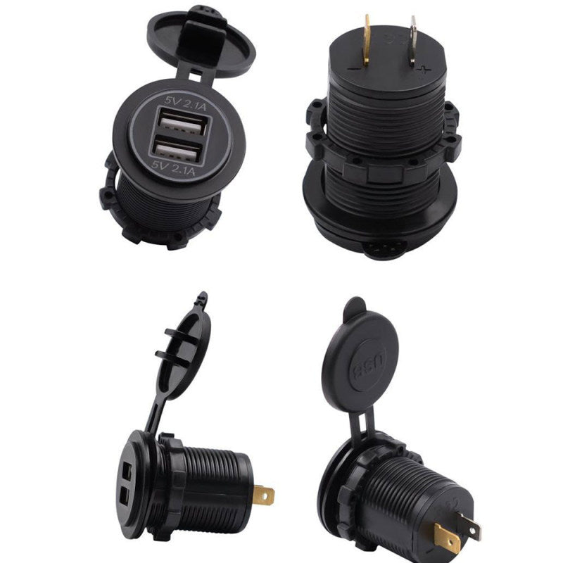 Universal 2 Port USB 12V Dual Twin Car Charger Cigarette Socket Lighter Outlet