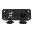 Autos Truck Dual USB Charger Cigarette Lighter Outlet Socket Panel UVG SXY