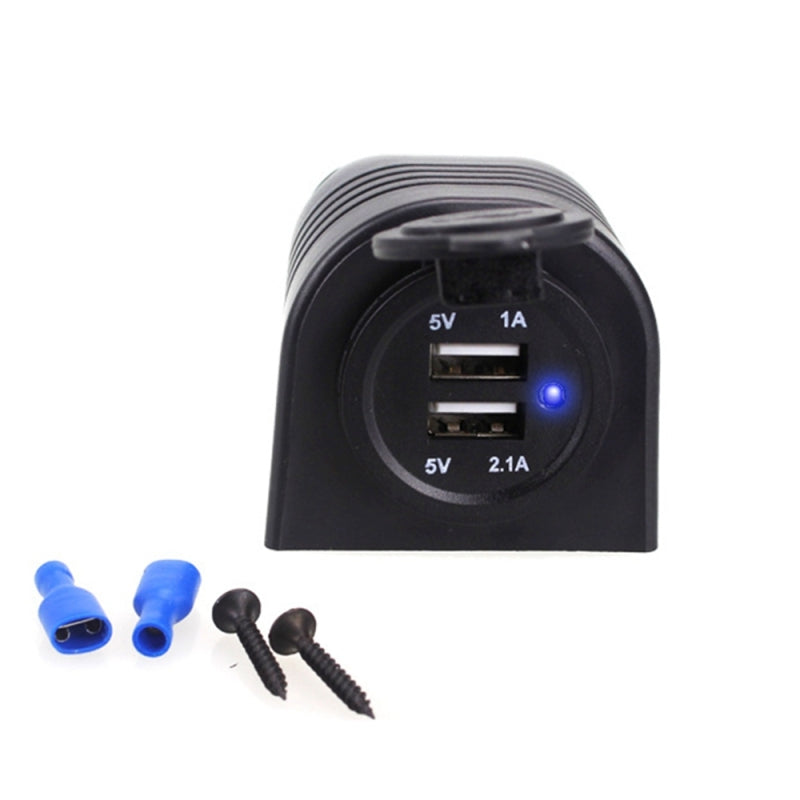 12V/24 Car Cigarette Lighter Socket Splitter Dual USB Charger Adapter Outlet