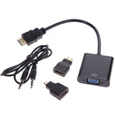 20cm 1080P Mini HDMI Male to VGA Female Video Converter Adapter Cable fo SHG
