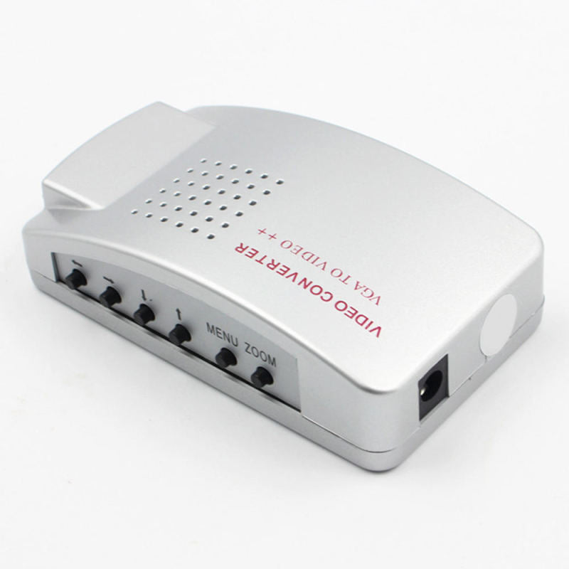 PC VGA to TV RCA Composite Video Converter AV RGB S-Video Converter Box vb
