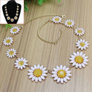 Lady Girls Daisy Floral Flower Choker Chain Necklace Bibs Statement Adjustable