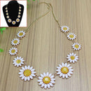 Lady Girls Daisy Floral Flower Choker Chain Necklace Bibs Statement Adjustable