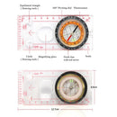 Mini Orienteering Hiking Camping Scouts Map Compass Ruler Navigation Utensil