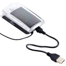 4 LED USB Rechargeable Solar Bicycle Bike Mountain Light Headlight Speake TNE