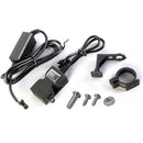 Charger Socket DUAL 2 USB Port Motorcycle Handlebar w/Switch Waterproof 12V-24V