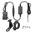 Charger Socket DUAL 2 USB Port Motorcycle Handlebar w/Switch Waterproof 12V-24V
