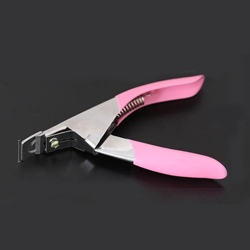 3-Way False Nail Tips Stand-Up Clipper Cutter Acrylic UV Gel Set Tool PINK TEJ