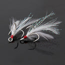 Lot 20x Fishing Hooks Treble With Feather For Minnow Fishing Lures Cran ZRT
