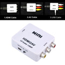 Mini HD AV2VGA Video Converter Box AV RCA CVBS to VGA Video HDTV Adapt JIC