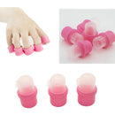 20pc Pink Wearable Nail armor Soak Soaker Polish Remover UV Gel Cap Tip Kit