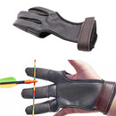 Archery Protect Glove Three-Finger Hand Guard for Bow String Shooting  QJE RGK