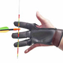 Archery Protect Glove Three-Finger Hand Guard for Bow String Shooting  QJE RGK