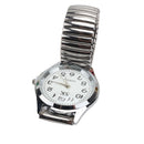 Womens Mens White Dial Black Number Stainless Steel Watches Wristwatch 36mm