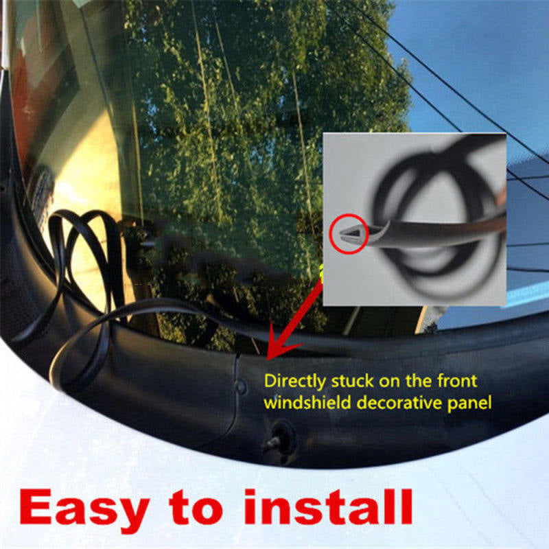 Car Black Rubber Seal Under Front Windshield Panel Sealed Trim Moulding ZVV