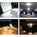 5 Set Car Festoon T10 BA9S White LED 48SMD Panel Interior Dome Map Light lamps