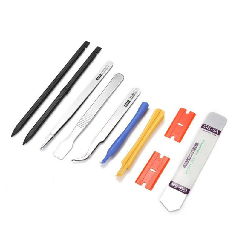 10 in 1 Repairs Opening Pry Tools Set Kit Spudger Tweezer For Mobile Phone cxas