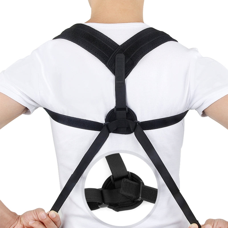 Unisex Adjustable Posture Back Support Corrector Brace Shoulder Band Belt x 1