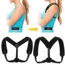 Unisex Adjustable Posture Back Support Corrector Brace Shoulder Band Belt x 1