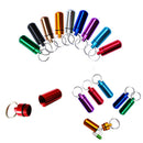 Waterproof Aluminum Medicine Pill Boxes Case Bottle Holder Container Keychain