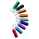 Waterproof Aluminum Medicine Pill Boxes Case Bottle Holder Container Keychain