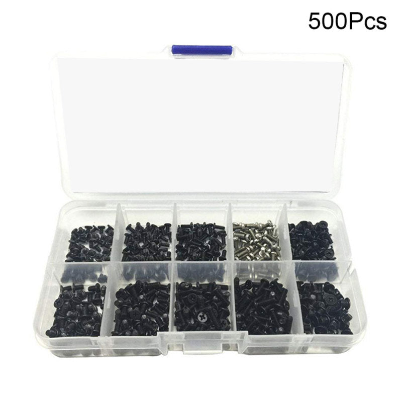 500Pcs/Set M2/M2.5/M3 Machine Screws Set for Laptop PC DIY