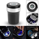 LED Light Compass Ashtray Car Cigarette Ash Cylinder Cup Smoke Holder Well LXU