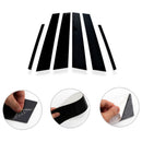 Glossy Black B C Pillar Post Window Cover Trim 6pcs Fit For Kia K5 2011-2015