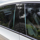Glossy Black B C Pillar Post Window Cover Trim 6pcs Fit For Kia K5 2011-2015