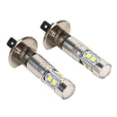 2x H1 50W High Power LED Xenon White Fog Light Headlight Daytime Bulb 6000K