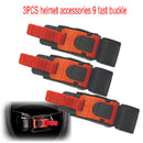 3PCS Quick Release Buckle Motorcycle Bike ATV Helmet Chin Strap Speed Clip