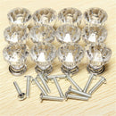 12pcs Acrylic Crystal Door Knobs Drawer Cabinet Furniture Kitchen Hand CQU