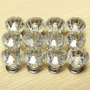 12pcs Acrylic Crystal Door Knobs Drawer Cabinet Furniture Kitchen Hand CQU